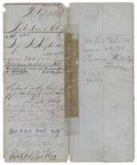 File jacket for 200 acres surveyed for the heirs of Jesse H. Kuykendall in Navarro County, patented 7 April 1860, with notes on the 1871 delivery of the patent.