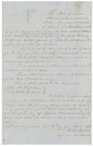 Field notes for 200 acres on the head waters of Cottonwood Creek, about 8 miles west of Corsicana, surveyed for Jesse H. Kuykendall by deputy surveyor Milton Wright.