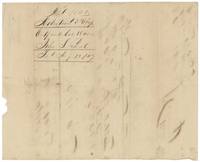 Back of the certificate, endorsed file 3348, Robertson 3rd class, unlocated balance 18 acres, John S. Beal, filed 12 August 1857.