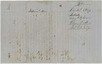 Back of the certificate, endorsed William J. Moore, Colony Certificate, 640 acres, filed 6 October 1857.