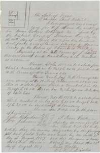 Field notes for 640 acres on the waters of Chambers Creek, surveyed for William J. Moore by deputy surveyor Isaac Walker, 21 August 1857.