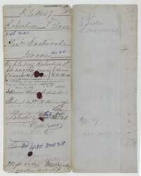 File jacket for Alexander Eastwood's 320 acres, listing the certificate, field notes and a conveyance, patented in January 1860.