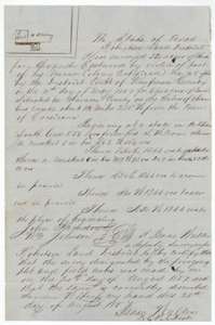 Field notes and plat for 320 acres on Chambers Creek, surveyed for Alexander Eastwood by deputy surveyor Isaac Walker on 20 August 1857.