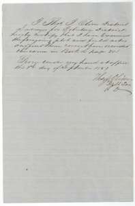 District surveyor Thomas J. Oliver's certificate of 1 September 1857 that the field notes are correct and recorded in Book L, page 391.