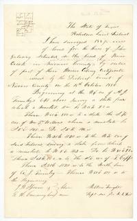 Milton Wright's field notes and plat of 188 1/2 acres over the head of Briar Creek for John Galaway's heirs.