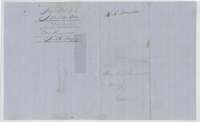 Wrapper for the Mercer's Colony certificate of Ellis K. Morrell, 320 acres, filed in the General Land Office 5 November 1857.