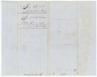 Wrapper for the Ellis County affidavit about Hiram R. Morrell's residence, filed 5 November 1857.