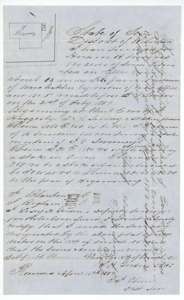 Field notes for 160 acres in Ellis County, south of Waxahachie, surveyed for Hiram R. Morrell by deputy surveyor Gordon on 17 March 1857.