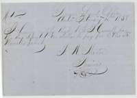 General Land Office receipt of 15 February 1858 for one dollar deposited to pay for Ellis K. Morrell's patent.
