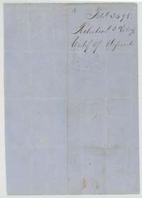 Wrapper endorsed as the certificate of deposit for Ellis K. Morrell's patent.