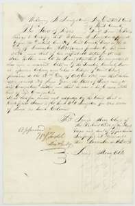 Hunt County District Court decree of 4 November 1856 granting William W. Langston a colonist certificate for 320 acres, as a resident of Mercer's Colony.