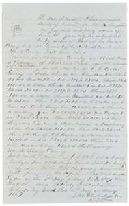 Field notes for 160 acres on Rush Creek, a branch of Richland Creek, surveyed for William W. Langston by deputy surveyor J. M. Eliot, 2 May 1857.
