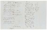 Wrapper for Langston's first set of field notes, marked correct and recorded in Book L, page 350, with the patent note of 13 August 1869 to Joseph H. Powell.