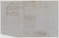 Back of the Langston certificate, marked File 3751, Robertson 3rd Class, 640 acres, and filed 5 January 1858.