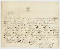 County surveyor J. M. Eliot's certificate of 5 December 1859 with a sketch showing the Langston 160 acres north of the Vaughn survey on Rush Creek.