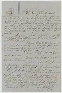Isaac Walker's field notes and plat of 320 acres for W. H. Burrows beside J. H. Singleton and T. Capps, about 11 1/2 miles N 75 W of Corsicana, surveyed 22 August 1857.