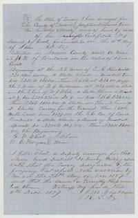 J. M. Eliot's field notes and plat for 320 acres on Briar Creek, surveyed 24 November 1857, beside S. A. Kimbrell's survey.