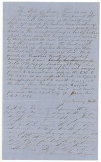 William L. Browning sells the Williams certificate No. 4 to William M. Love of Navarro County for $125, 22 December 1856.