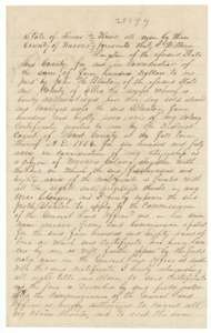 Deed of 20 July 1858 in which William Langston sells 480 acres of his colony certificate, with the land located on it, to John H. Blanton for 400 dollars.