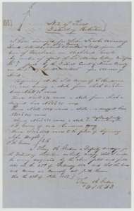 Field notes for 160 acres in Ellis County on Richland Creek, surveyed for John Jacobs by deputy surveyor Posey H. Gordon, 23 February 1856.