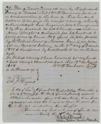 Transfer from William F. Henderson to Arvin Wright of the 640-acre certificate for $300, 19 March 1856, with a notary's acknowledgment.
