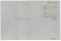Wrapper for the field notes of 320 acres for John Galloway, filed 1 May 1858, patented March 1863, Book L p. 323.