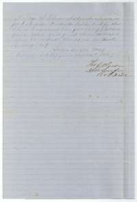 Certificate of District Surveyor Thos. J. Oliver, September 1857, that the Welch field notes are correct and recorded in his office.