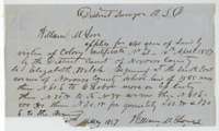 Application to the district surveyor by William M. Love, May 1857, to locate 640 acres under Elizabeth Welch's colony certificate beside the Navarro County school land.