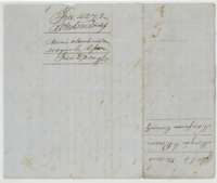 Back of the certificate, with the Land Office filing note for Morgan C. Rosson's 320 acres.