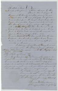 Deed of 2 January 1857 in which Morgan C. Rosson of Kaufman County sells his 320-acre Mercer Colony certificate to Arvin Wright for $85.
