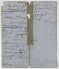 File jacket for William G. Donaghe's 320 acres, patented to the heirs of David M. Miller, assignee, in 1861.