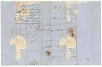 Cover sheet of the field notes, addressed to district surveyor Thomas Oliver and noting Book L, page 424.