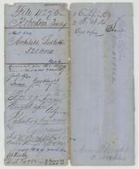 File jacket for Archibald Ledbetter's 320 acres, a Mercer's Colony certificate in Navarro County, patented to Arvin Wright in August 1860.