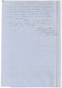 District surveyor Thomas J. Oliver's certificate that he examined the 219-acre field notes and found them correct, 2 September 1857.
