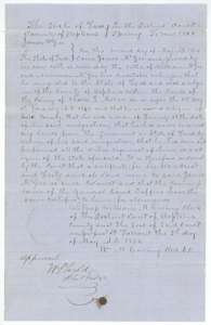 Mercer Colony certificate No. 223 for 640 acres, ordered for James McGee by the Hopkins County District Court on 2 May 1856.