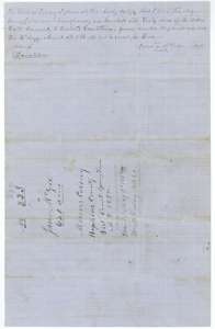 Back of the certificate, with James McGee's transfer of 160 acres to Richard Grantham, 14 August 1856, and the certificate endorsement.