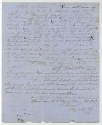 Deed of 20 January 1857 in which Thomas J. Forsythe sells the 480 acres to Arvin Wright, acknowledged before a notary in Ellis County.