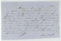 Arvin Wright's entry of 27 February 1857 in Navarro County, claiming land by part of James McGee's Mercer Colony certificate beside the Haggerty survey.