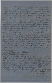 J. M. Eliot's field notes and plat of 268 acres on Chambers Creek for William Wilson, 4 February 1858.