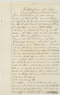 Corrected field notes for W. T. Wilson's 268 acres calling John Galloway's survey, certified by the Navarro County surveyor, 12 April 1876.