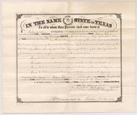 Patent No. 478, Vol. 43 from Governor Richard Coke to William Wilson for 268 acres on Chambers Creek, 21 June 1876.