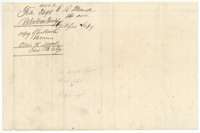 Filing wrapper for the certified copy of the Morrell field notes, filed October 1858.