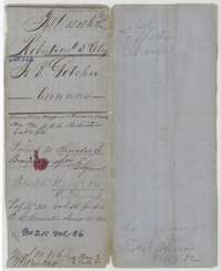 File jacket for Hugh B. Gotcher's 640-acre Mercer Colony survey on Richland Creek, with the patent of 2 June 1862 to Charles J. Browder.