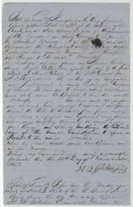 Transfer from Hugh B. Gotcher to Charles J. Browder of his 640-acre Mercer Colony certificate for $160, 12 November 1857.