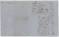 Back of the Gotcher transfer, with the clerk's acknowledgment, the docket and the Land Office filing note of 5 October 1858.
