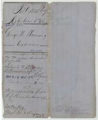 File jacket for George W. Downing's 640 acres in Navarro County, Robertson 3rd Class, with the patent entry of 2 June 1862 to Charles J. Browder.