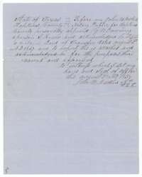 Notary's certificate of 3 August 1857 at Hopkins County that George W. Downing acknowledged the transfer to M. A. Scott.