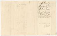 Wrapper for the Downing field notes, filed 6 August 1858, with the map check and the signature of the later owner's agent.