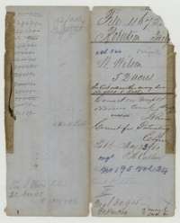 File jacket for William Wilson's 52-acre survey, listing the field notes and patent, marked patented 23 May 1861.
