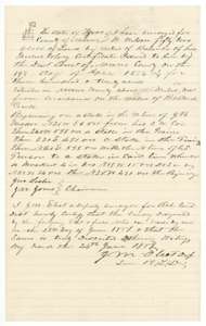Field notes for 52 acres on Richland Creek, Navarro County, surveyed for William Wilson by deputy surveyor J. M. Eliot, 22 June 1858.